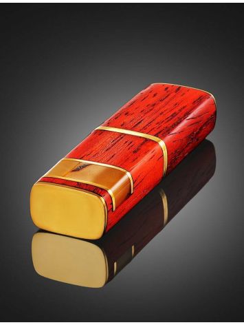 16 Gb Handcrafted Amber Flash Drive With Padauk Wood The Indonesia, image , picture 2