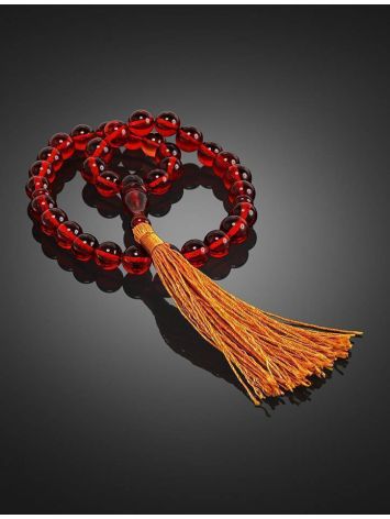 Islamic Ball Cut Cherry Amber Prayer Beads, image , picture 2