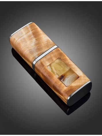 16 Gb Handcrafted Amber Flash Drive With Birch Wood The Indonesia, image , picture 2