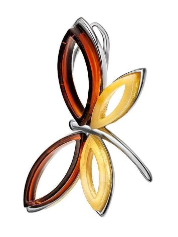 Butterfly Amber Pendant In Sterling Silver The April, image , picture 4
