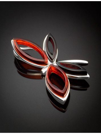 Cute Amber Pendant In Sterling Silver The April, image , picture 2