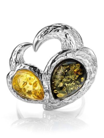Dazzling Amber Ring In Sterling Silver The Eagles, Ring Size: 9.5 / 19.5, image , picture 3