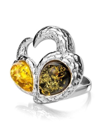 Dazzling Amber Ring In Sterling Silver The Eagles, Ring Size: 9.5 / 19.5, image , picture 4