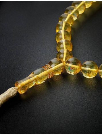 Islamic 33 Lemon Amber Prayer Beads, image , picture 3