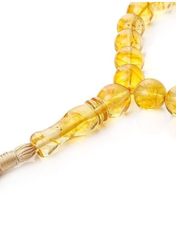 Muslim 33 Lemon Amber Prayer Beads, image , picture 3