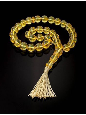 Muslim 33 Lemon Amber Prayer Beads, image , picture 2