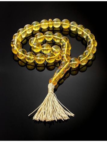 Islamic 33 Lemon Amber Prayer Beads, image , picture 2