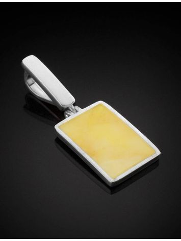Geometric Amber Pendant In Sterling Silver The London, image , picture 2