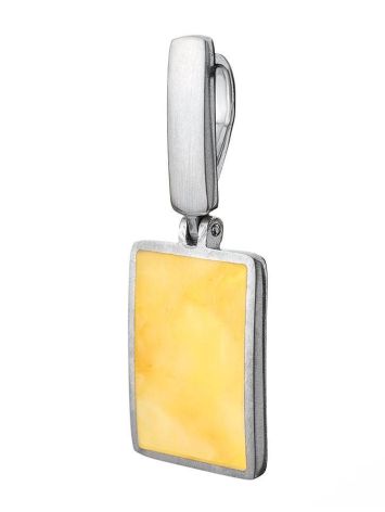 Geometric Amber Pendant In Sterling Silver The London, image , picture 3
