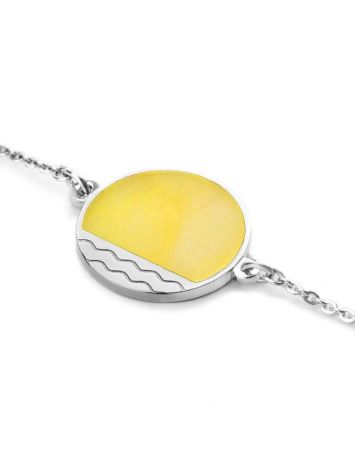 Chain  Amber Bracelet In Sterling Silver The Monaco, image , picture 3