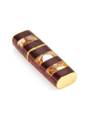 32 Gb Handcrafted Flash Drive With Padauk Wood And Honey Amber The Indonesia, image , picture 3