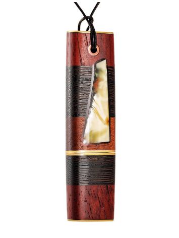 16 Gb Handmade Flash Drive Necklace With Amber And Wood The Indonesia, image , picture 3