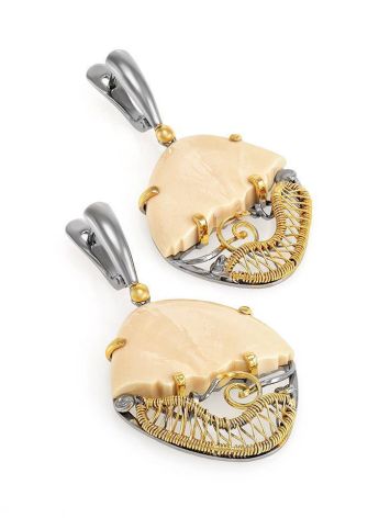 Voluptuous Mammoth Tusk Earrings In Gold-Plated Silver The Era, image , picture 3