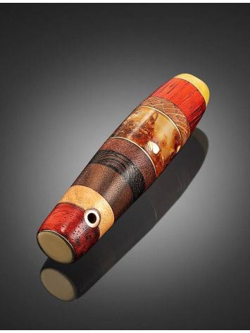 Wooden Pendant With Amber And Brass The Indonesia, image , picture 2