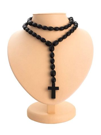 Olive Cut Black Amber Rosary The Cuba, image , picture 5