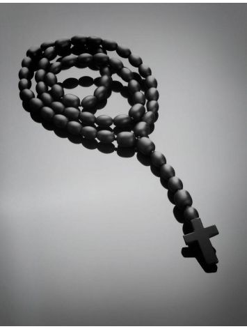 Olive Cut Black Amber Rosary The Cuba, image , picture 2