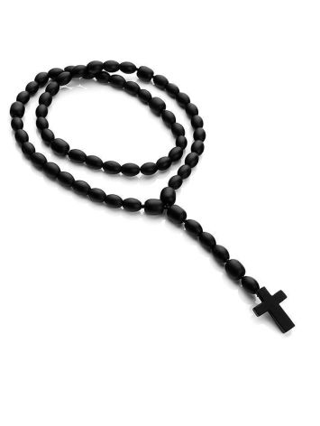 Olive Cut Black Amber Rosary The Cuba, image , picture 3