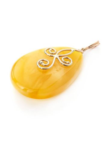 Honey Amber Pendant In Gold The Cascade, image , picture 3
