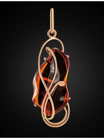 Gold-Plated Pendant With Cherry Amber The Rialto, image , picture 2