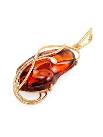 Gold-Plated Pendant With Cherry Amber The Rialto, image , picture 3
