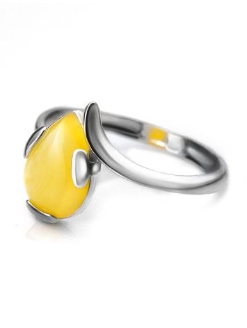 Honey Amber Ring In Sterling Silver The Twinkle, Ring Size: 12 / 21.5, image , picture 5