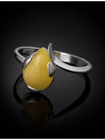 Honey Amber Ring In Sterling Silver The Twinkle, Ring Size: 12 / 21.5, image , picture 2