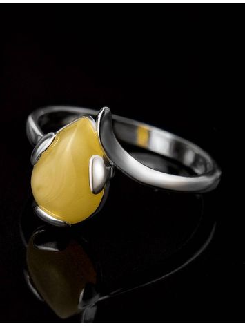 Honey Amber Ring In Sterling Silver The Twinkle, Ring Size: 12 / 21.5, image , picture 6