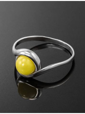 Cute Silver Ring With Honey Amber The Berry, Ring Size: 5.5 / 16, image , picture 2