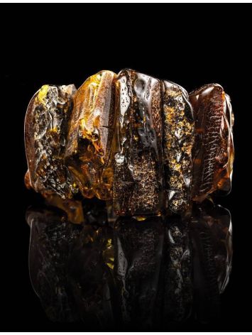 Amber Flat Beaded Bracelet The Volcano, image , picture 2