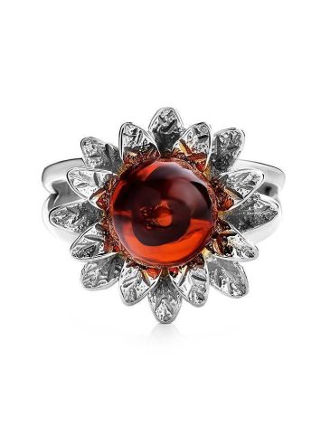Sterling Silver Ring With Cherry Amber The Aster, Ring Size: 11.5 / 21, image , picture 3
