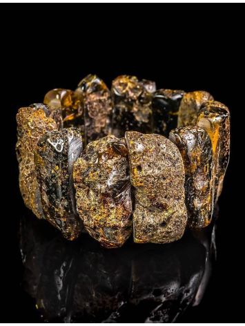 Bold Amber Beaded Bracelet The Volcano, image , picture 2