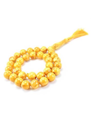 Vintage Style Honey Amber Islamic Prayer Beads With Tassel, image , picture 2