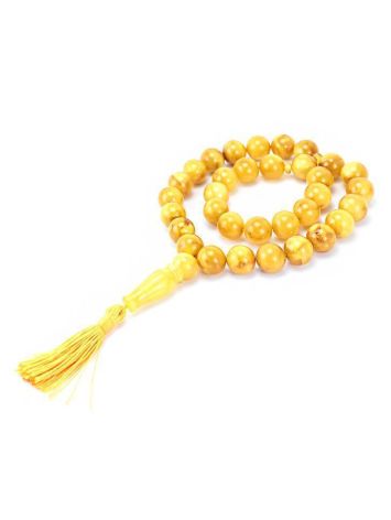 Honey Amber Muslim Prayer Beads With Tassel, image , picture 2