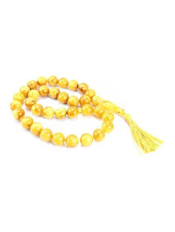 Honey Amber Muslim Prayer Beads With Tassel, image , picture 4