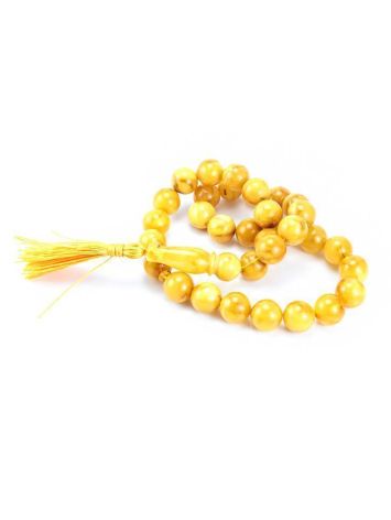 Honey Amber Muslim Prayer Beads With Tassel, image , picture 5