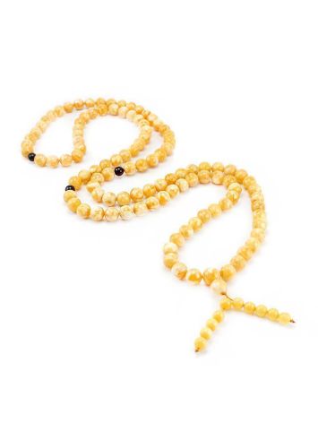 Vintage Style Honey Amber Buddhist Prayer Beads With Dangle, image , picture 2