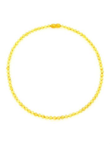 Faceted Lemon Amber Beaded Necklace The Prague, image , picture 4