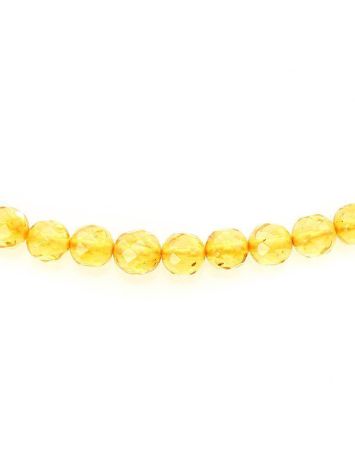 Faceted Lemon Amber Beaded Necklace The Prague, image , picture 5