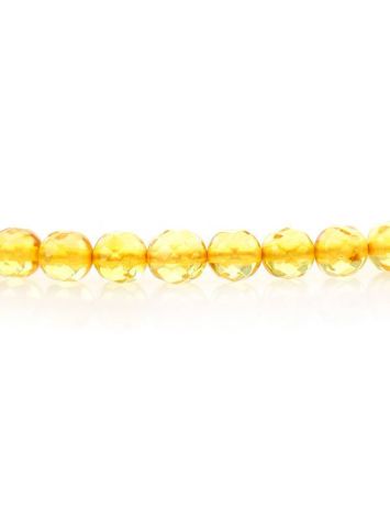 Faceted Lemon Amber Beaded Necklace The Prague, image , picture 6