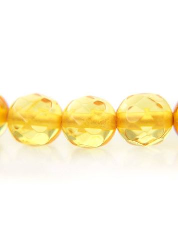 Faceted Lemon Amber Beaded Necklace The Prague, image , picture 7