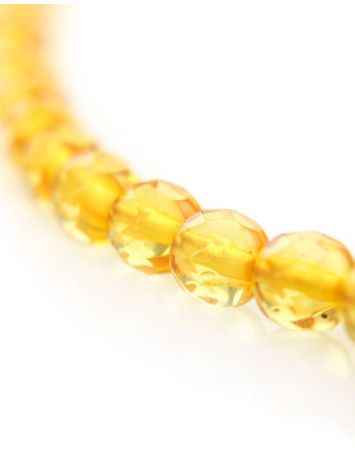 Faceted Lemon Amber Beaded Necklace The Prague, image , picture 2