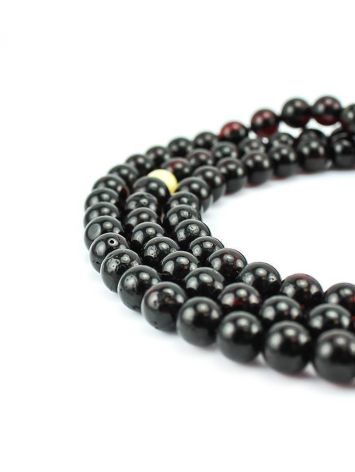 Cherry Amber Mala Prayer Beads With Dangle, image , picture 2