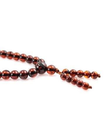 108 Cherry Amber Buddhist Prayer Beads With Dangle, image , picture 5