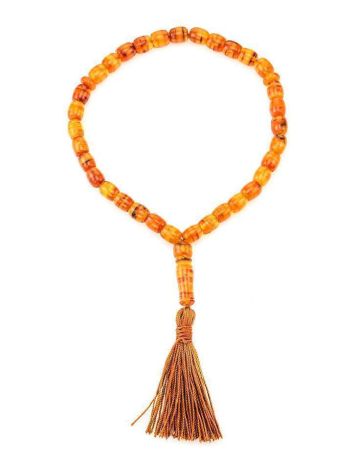 33 Multicolor Amber Islamic Prayer Beads With Tassel, image , picture 3