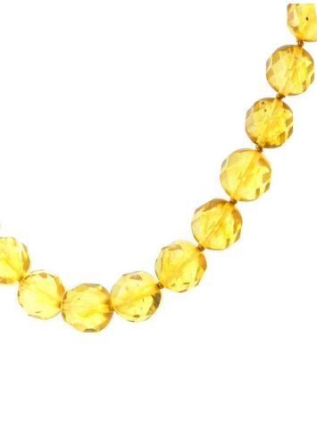 Faceted Amber Ball Beaded Necklace The Prague, image , picture 2