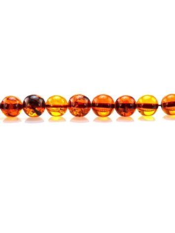 Cognac Amber Ball Beaded Necklace, image , picture 3