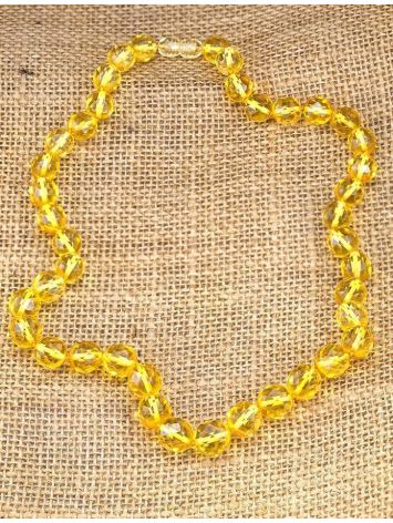 Faceted Amber Ball Beaded Necklace The Prague, image , picture 6
