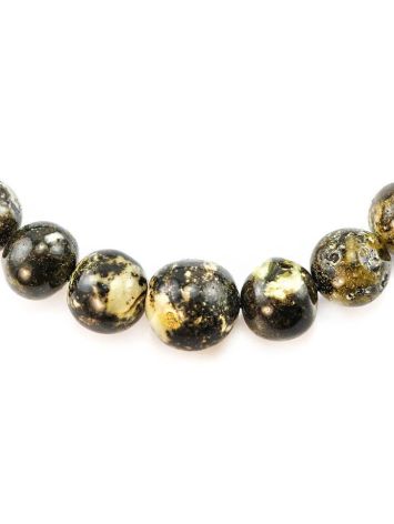 Dark Amber Ball Beaded Necklace The Meteor, image , picture 5
