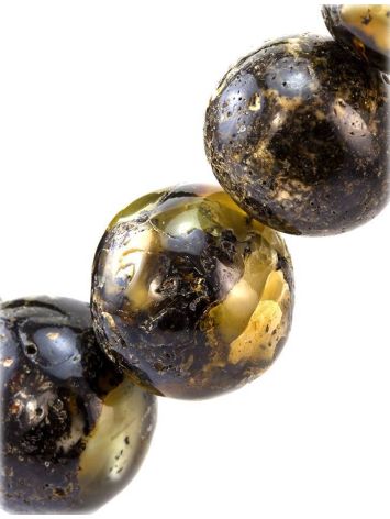 Black Amber Statement Necklace The Meteor, image , picture 2
