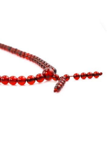 108 Cognac Amber Mala Beads With Dangle, image , picture 4